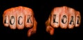 Lock and Load Hand Tattoos Royalty Free Stock Photo