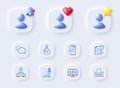 Lock, Messenger and Share line icons. For web app, printing. Vector