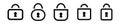 Lock minimalistic line icon. Padlock p symbol