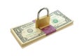 Lock on Money Royalty Free Stock Photo