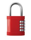 Lock with numeric code. Realistic vector