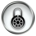 Lock off, icon grey Royalty Free Stock Photo