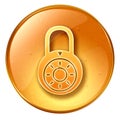 Lock off, icon yellow