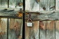 Lock of the old barn door Royalty Free Stock Photo