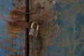 Lock and old hook Royalty Free Stock Photo