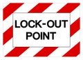 Lock Out Point Punto De Bloqueo  Symbol Sign, Vector Illustration, Isolate On White Background Label .EPS10 Royalty Free Stock Photo