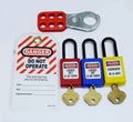 Lock out & Tag out , Lockout station,machine - specific lockout devices Royalty Free Stock Photo