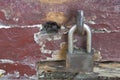 Lock paddlock tight wood wooden old antique rustic concept