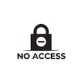 Lock padlock logo vector signs no access Royalty Free Stock Photo