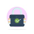 Lock, Padlock, Security, Secure Abstract Circle Background Flat color Icon Royalty Free Stock Photo