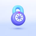 Lock password, great design for any purposes. Illustration design. 3d vector icon