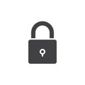 Lock, password icon vector, filled flat sign