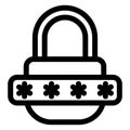 Lock, password Isolated Vector icon which can easily modify or edit Royalty Free Stock Photo