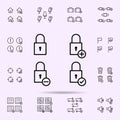 lock, plus, check, minus sign icon. web icons universal set for web and mobile