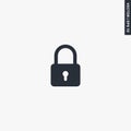 Lock, premium quality flat icon Royalty Free Stock Photo