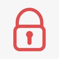 Lock red icon Royalty Free Stock Photo
