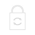 Lock reload icon. Element of web for mobile concept and web apps icon. Outline, thin line icon for website design and development