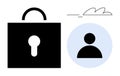 User Privacy Concept with Lock and Profile Icon for Data Protection and Security Royalty Free Stock Photo