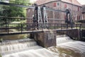 The lock in the river Eem just outside the old town of the city of Amersfoort in The Netherlands