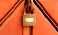 Lock on a rusty iron gate Royalty Free Stock Photo