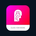 Lock, Secure, Message, Data, User Mobile App Button. Android and IOS Glyph Version Royalty Free Stock Photo