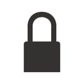 Lock security icon vector symbol. Protection privacy key padlock with keyhole lock safety isolated white. Secure shape closed