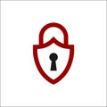 Lock Security Logo vector. Icon Padlock Vector Royalty Free Stock Photo