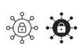 Lock security management icon. Illustration vector Royalty Free Stock Photo