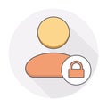 Lock security user icon Royalty Free Stock Photo