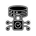 Lock, server icon. Element of General data project for mobile concept and web apps icon. Glyph, flat icon for website design and Royalty Free Stock Photo