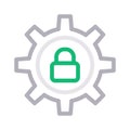 Lock setting thin color line vector icon Royalty Free Stock Photo