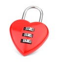 Lock in the shape of a heart Royalty Free Stock Photo