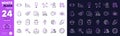 Lock, Share call and Cogwheel timer line icons for website, printing. For design. Vector