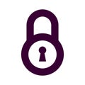 Lock. Single flat icon on white background