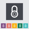 Lock single icon.