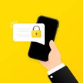 Lock smartphone icon. Secure code. Element of cyber security icon for mobile concept and web apps. Lock in a smart phone can be