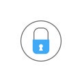 Lock solid icon, mobile sign and security Royalty Free Stock Photo