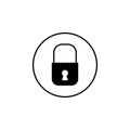 Lock solid icon, mobile sign and security Royalty Free Stock Photo