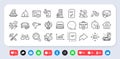 Lock, Square meter and Best app line icons pack. For web app. Social media icons. Vector