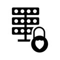 Lock, storage, server protection icon Royalty Free Stock Photo