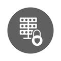 Lock, storage, server protection icon Royalty Free Stock Photo