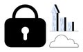 Data Security and Growth with Cloud Computing and Protected Access Royalty Free Stock Photo