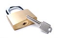 Lock with uncut key Royalty Free Stock Photo