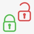 Lock unlock icon Royalty Free Stock Photo