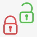 Lock unlock icon Royalty Free Stock Photo