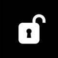 Lock unlock icon ui simple style flat illustration Royalty Free Stock Photo