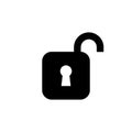 Lock unlock icon ui simple style flat illustration Royalty Free Stock Photo