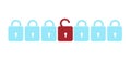 Lock-unlock icon Royalty Free Stock Photo