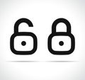 Lock and unlock icons design Royalty Free Stock Photo