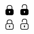 Lock and Unlock Vector Icon Set for Apps, Website or Anything